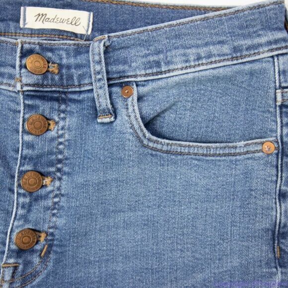 NEW‎ Madewell the tall Mid-rise Skinny Crop Jeans dewey wash, size 30T - Picture 7 of 16